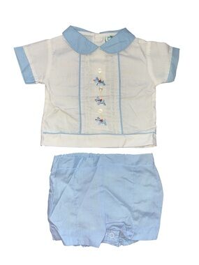 Vintage Tiny Tots baby boy outfit 6-9 month dog
